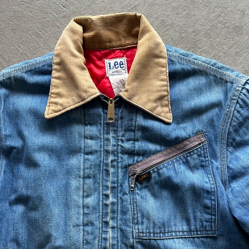 Vintage 70s Lee 91-B Denim Jacket Size S/M Jelt Quilt Lined Union Sanforized - Picture 2 of 9
